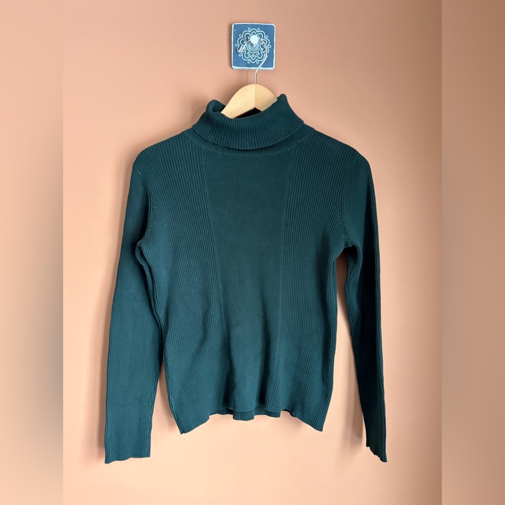 Nomi Teal Cowl Neck Sweater